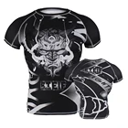 Футболка FTRIF tiger muay thai, Майки для бокса tiger muay thai mma rashguard jiu jitsu sauna suit rashguard mma, футболка king