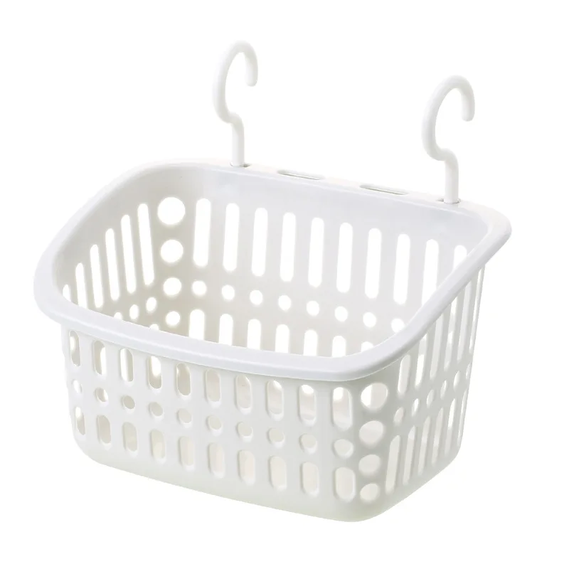 

1Pcs Bathroom Storage Basket Hanging Drain Basket Wall-Mounted Bath Wash Basket Bathroom Shelves Bathroom Accessories Organizers