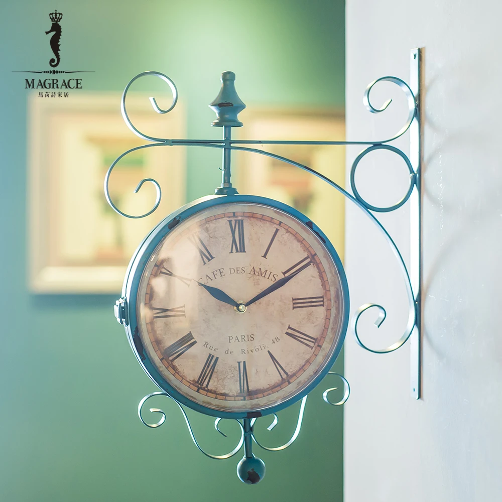 Украшение дома большие настенные часы Тихая старинные домашнего декора Мода