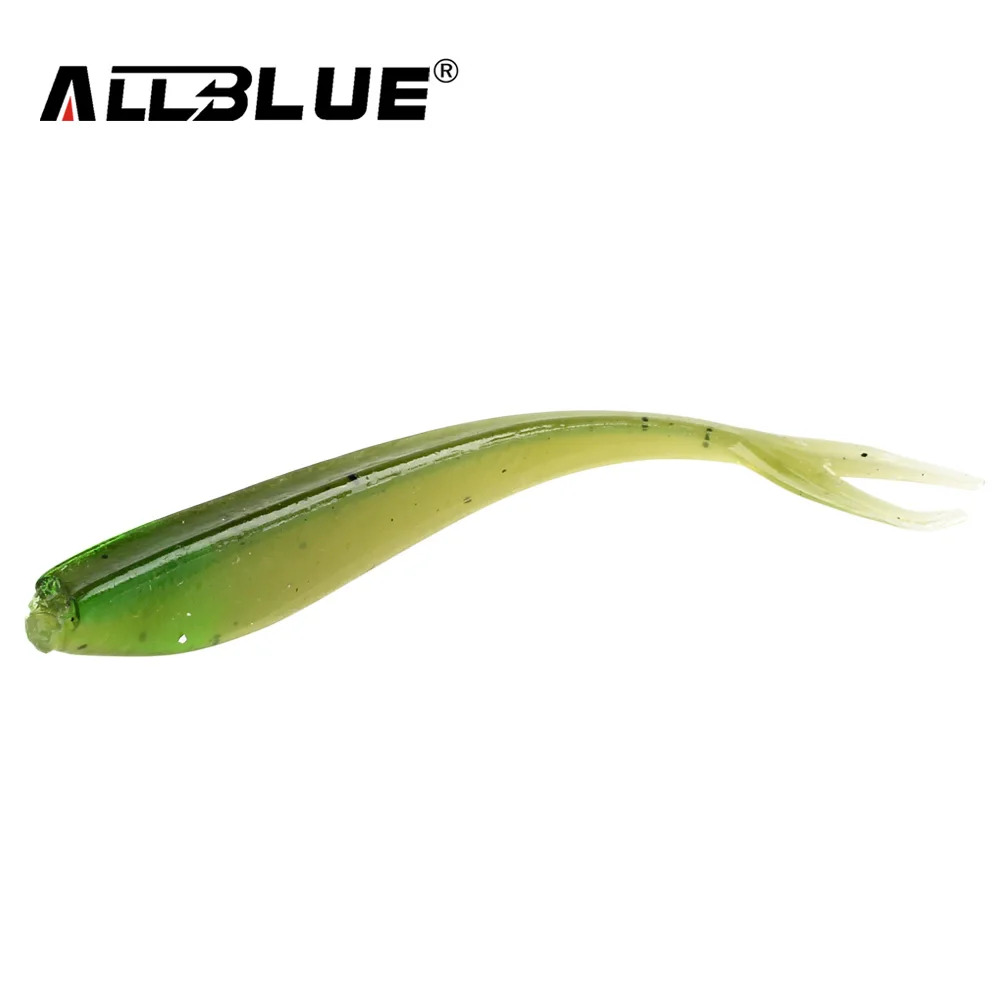 ALLBLUE 12 шт./лот 1 5 г/7 см Мягкая приманка рыболовная Shad Jerkbait силиконовая в виде