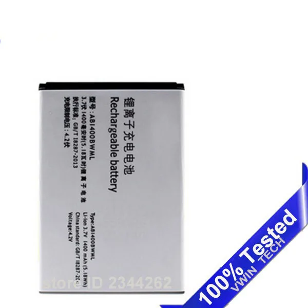 Протестированная новая сменная батарея AB1400BWML для PHILIPS S308 CTS308 Xenium 1400 мАч полный