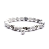 2019 8mm volcanic stone tapered alloy bracelet gift for women fashion bracelets beautiful beads
