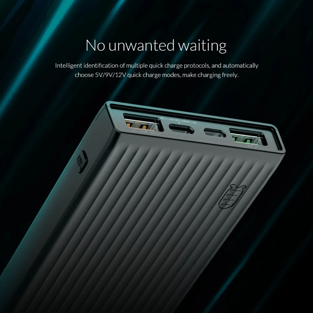 ORICO 10000 мАч универсальный внешний аккумулятор QC3.0 быстрая зарядка двухстороннее