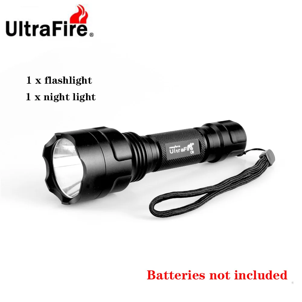 Ultrafire C8 светодиодный фонарик XML-T6 5 режимов дистанционного управления тактический фонарик для кемпинга фонарь вспышка 18650 фонарь перезаряжаемый аккумулятор - Испускаемый цвет: flashlight