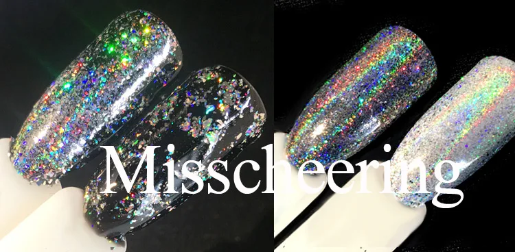 Лучшее качество галактика целый чешуйки порошки 0,2 г/кор. Bling Laser Rainbow Fleck блестки неправильный дизайн ногтей хромированные украшения