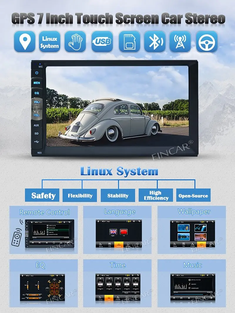 2 din FM AM Авторадио Bluetooth HD Digiatl lcd сенсорный экран радио Coche gps навигация Din