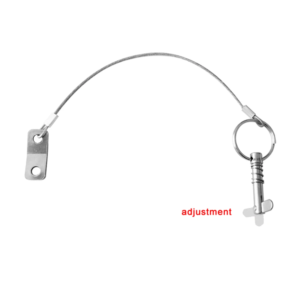 

4 Pieces Quick Release Pin with Lanyard Marine Boat Yacht Bimini Top Deck Hinge Fittings