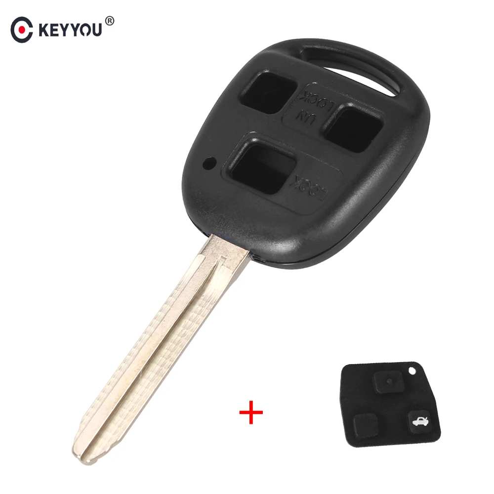 KEYYOU 10 шт./лот 3 кнопки автомобильный пульт дистанционного ключа оболочка для TOYOTA