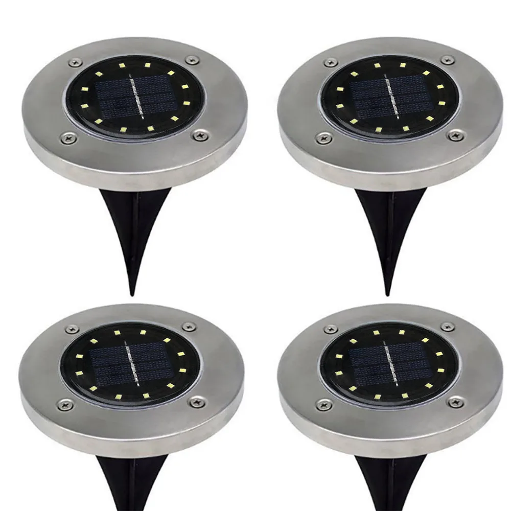 12LED Solar Light Home Garden Power Ground Under Buried Lamp Outdoor Path Way Decking Yard Lawn Lamps | Лампы и освещение