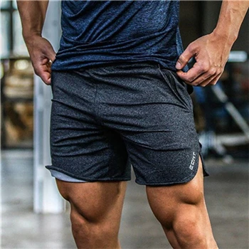 dark grey Новинка летние мужские шорты для бега спортивные для пробежки тренировки мужские шорты для фитнеса тренировочные шорты Homme спортивные короткие штаны - Цвет: dark grey