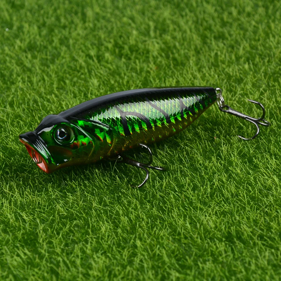 

8cm/14g Lifelike Fishing Lure 1pcs High Quality Hard baits 5 Colors Topwater Popper Artificial Bass Wobblers Fishing Tackle