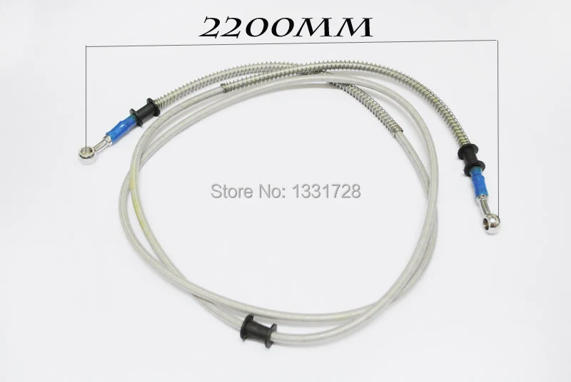 

Free Shipping! 2200MM MOTORCYCLE MADE STAINLESS STEEL 2 BRAKE LINES HOSES 10MM caliber Clutch modification Universal