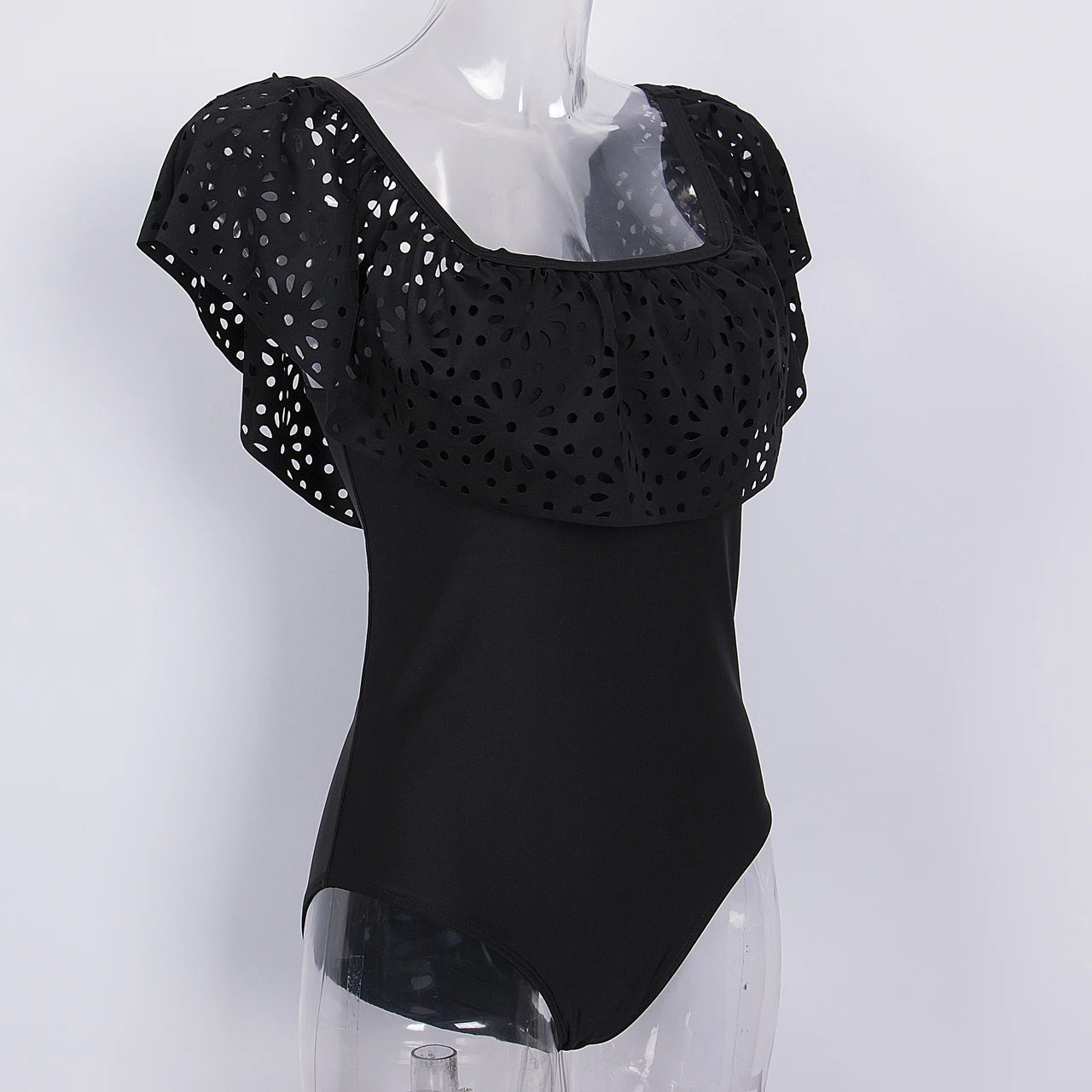 Женский купальник 2017 хит кружевной однотонный сексуальный женский с открытой