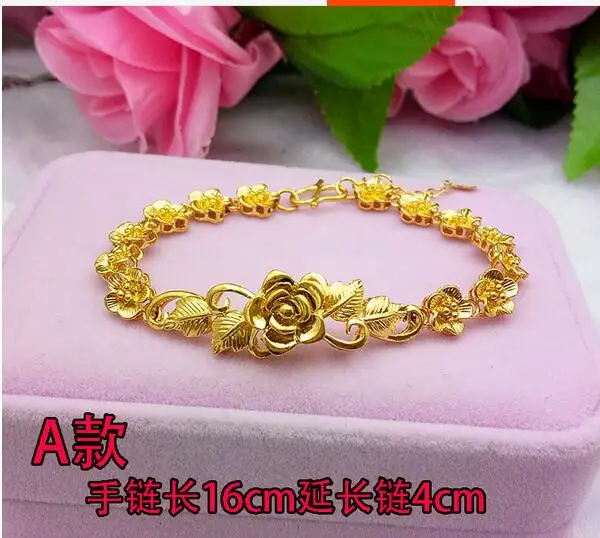 Можно выбрать стиль Новая простота цветы имитация песка золотой браслет женский