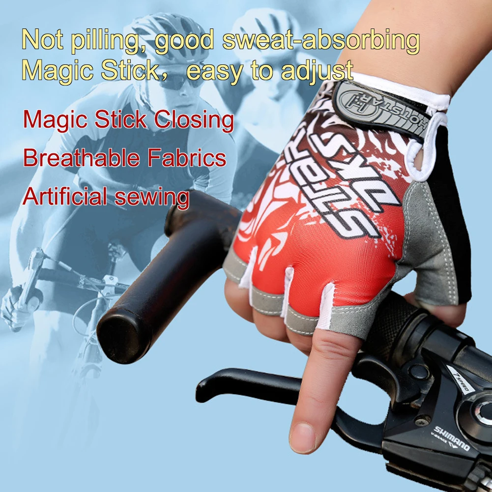 Горячая Распродажа 1 пара гелевых красных перчаток для велоспорта велосипедные