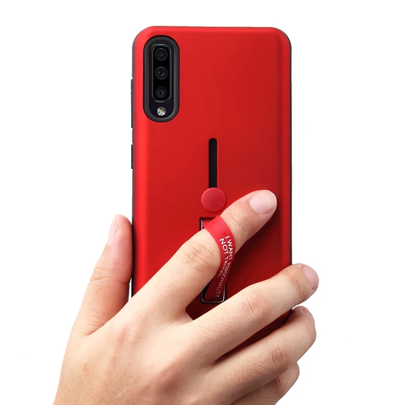 Чехол с металлическим кольцом и скрытым держателем для Samsung Galaxy A30 A50 A70 A9 Star Pro