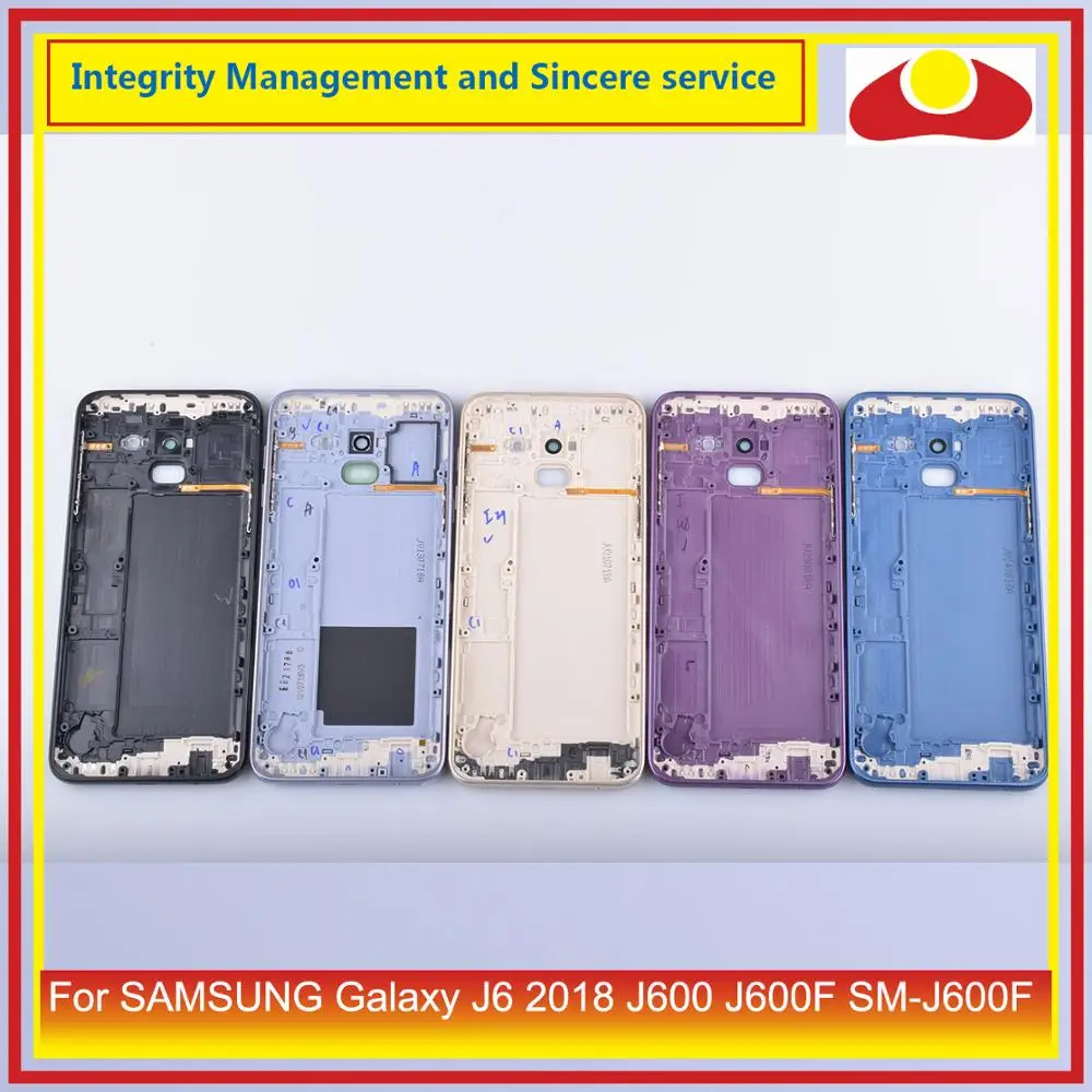 Оригинальный чехол для Samsung Galaxy J6 2018 J600 J600F корпус с аккумулятором задняя крышка