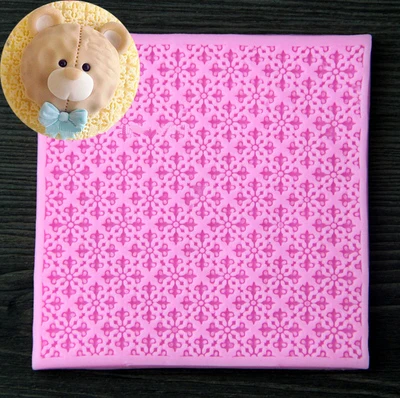 100*100 мм с кружевным краем свадебный торт украшения кружева силикона прессформы