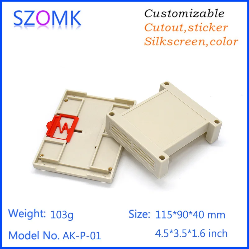 Один кусок черный цвет пластиковая коробка для электронного проекта din рейка