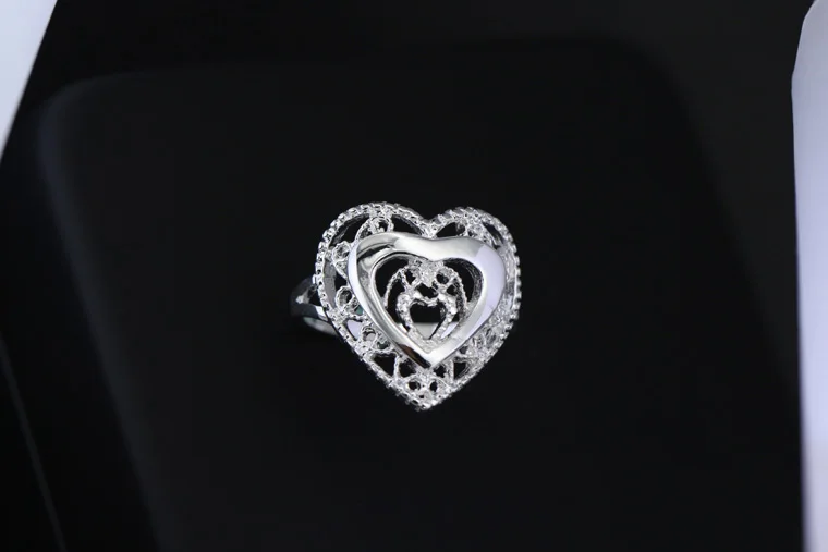 WHOLESALE Hot Promotion silver Fashion Ring Heart Women Engagement wholesale factory store Fine jewelry | Украшения и аксессуары