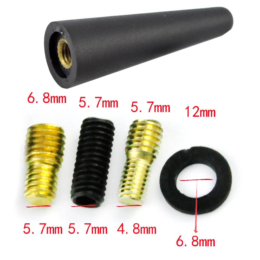 2 3 4 дюйма автомобильная антенна маска автомобиля короткий твердый черный для Toyota