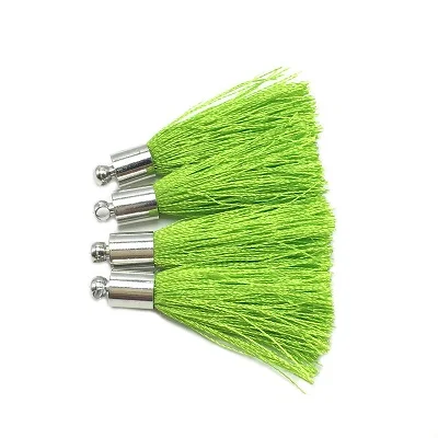 CHENGRUI L45, 4 см, кисточка, шелк кисточки, бахрома, кисточки для штор, кисть, craft, бахрома ткань, бахрома для шитья, 10 шт./пакет - Цвет: L4514