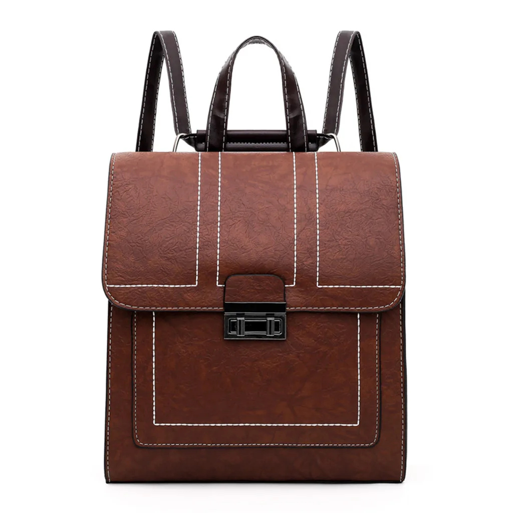Кожаный рюкзак женская повседневная сумка mochila feminina escolar Женская деловая дикая