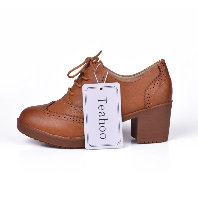 Женские туфли-оксфорды на высоком каблуке сезон осень женские туфли-лодочки