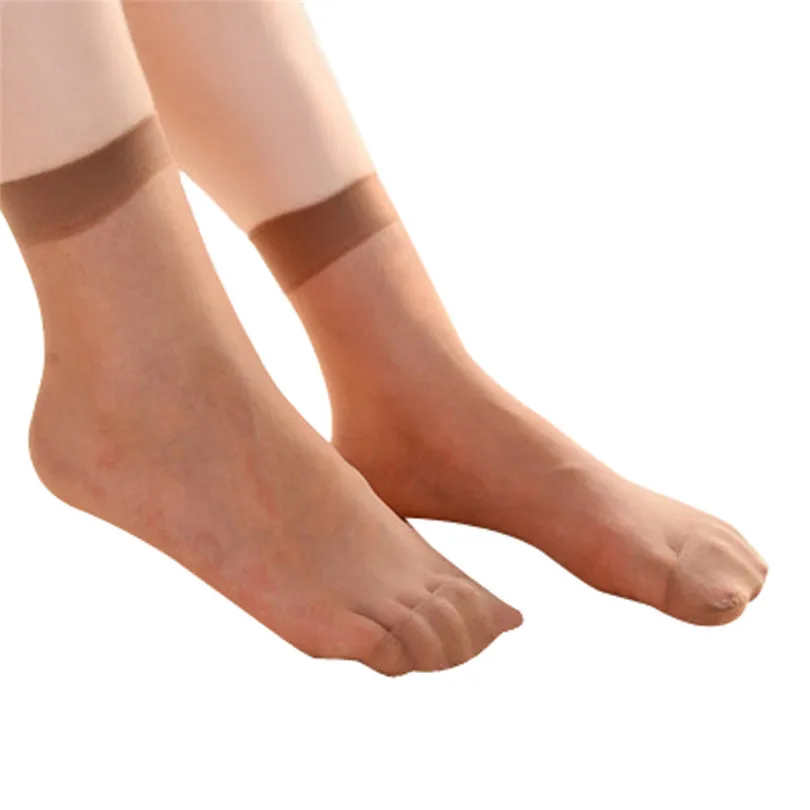 10 пар носков женские ультра тонкие эластичные шелковые короткие носки для