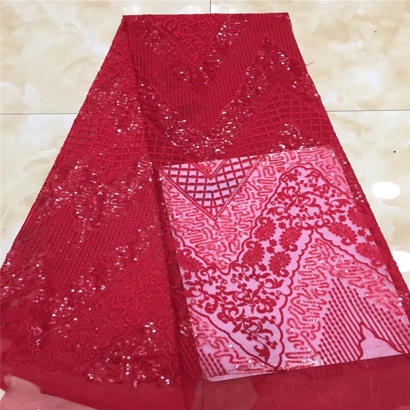 

Cassiel Latest Nigerian Lace Fabric Sequin Embroidery Lace Fabric 2019 High Quality African French Lace Fabric For Wedding Dress