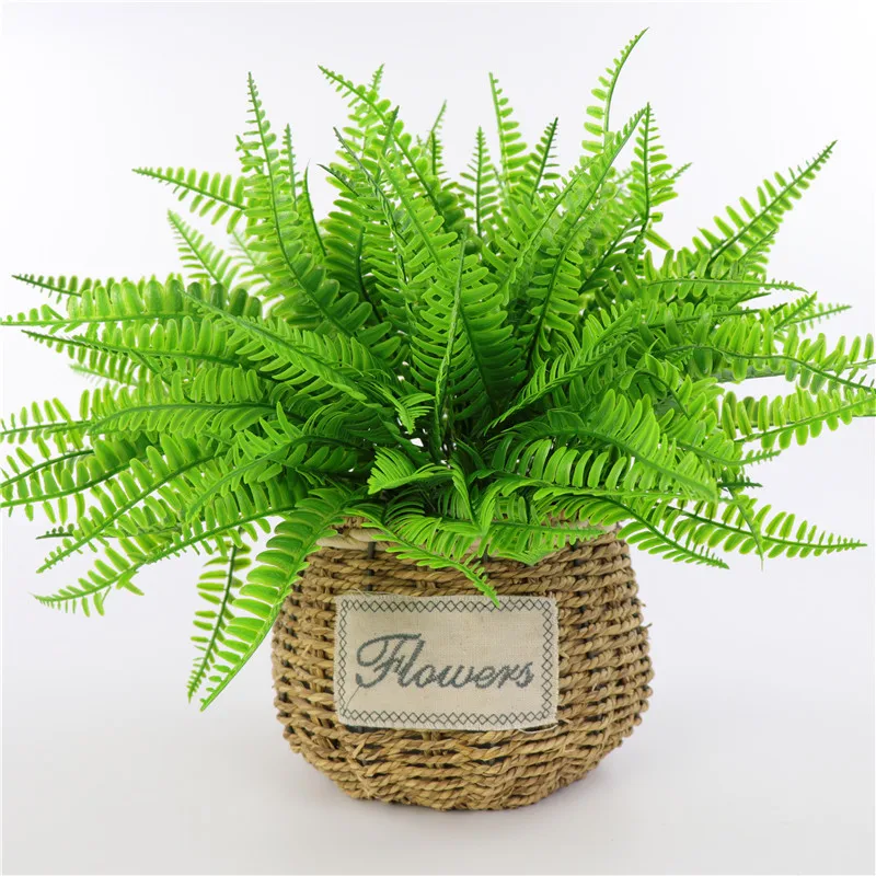 1 ветка искусственных зеленых растений искусственный папоротник персидская
