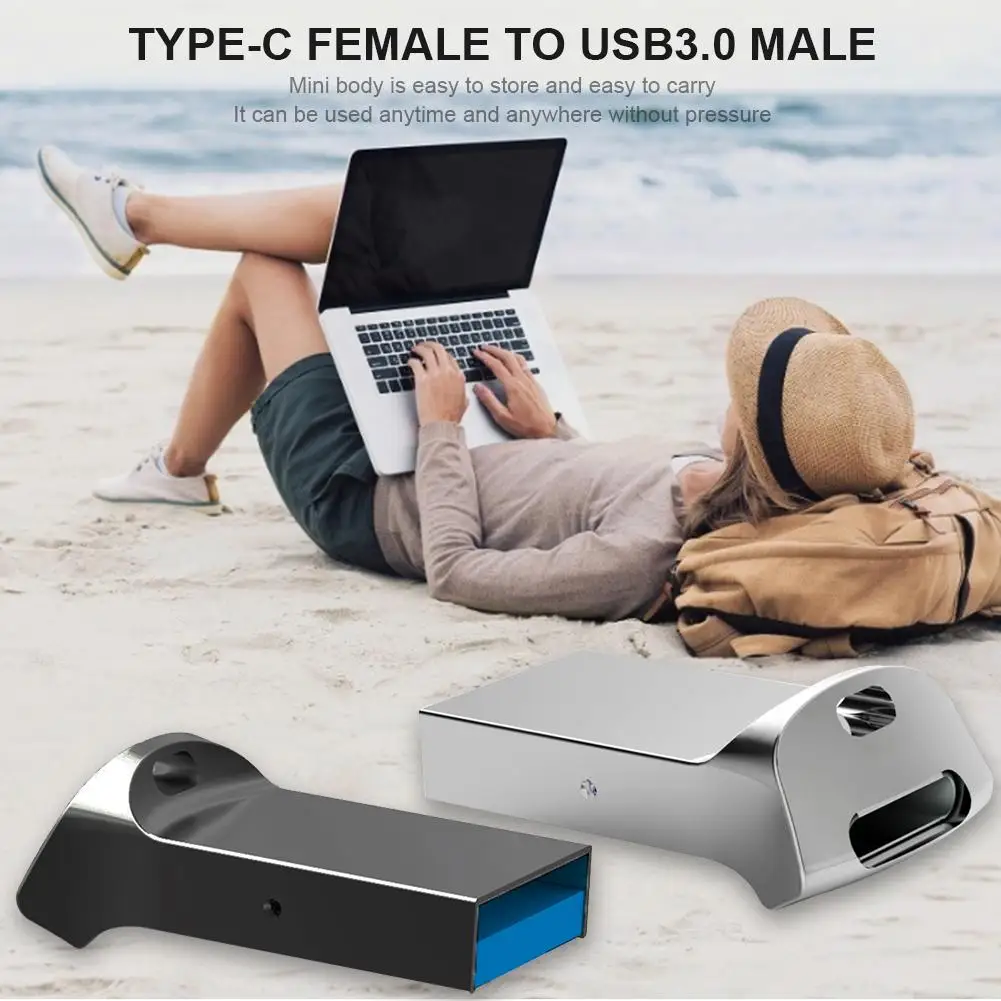 Портативный разъем Type-C Female To USB3.0 Male Алюминиевый адаптер USB-C M для ноутбука |