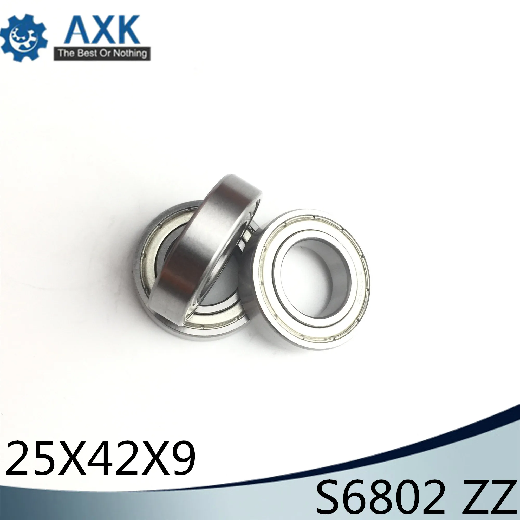 S6802ZZ подшипник 25*42*9 мм (10 шт.) ABEC 1 S6802 Z ZZ S 6802 440C Нержавеющая сталь S6802Z упорные