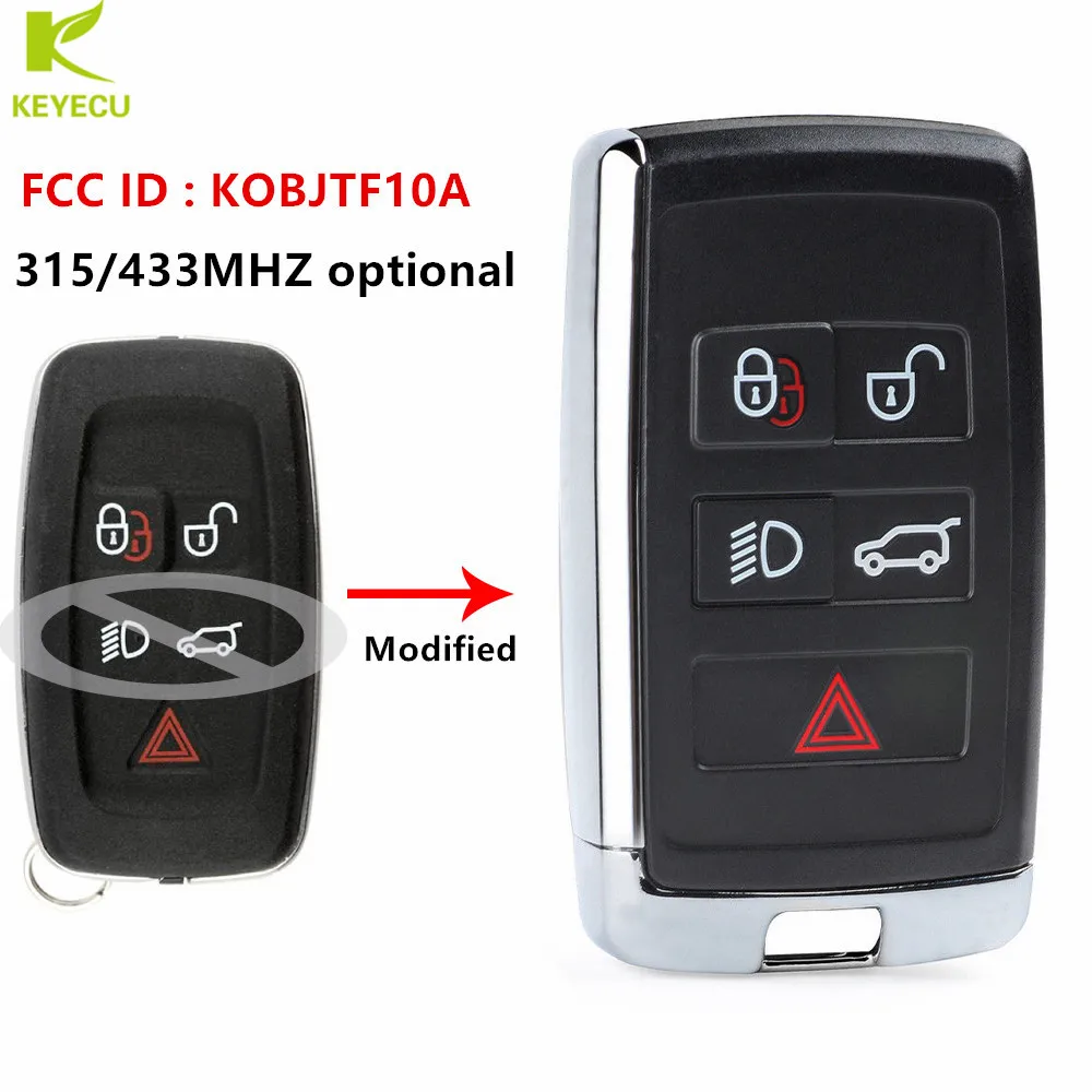 Модифицированный дистанционный ключ KEYECU 315/433 МГц для Land Rover LR4 Range Evoque/ Sport 2010 2015