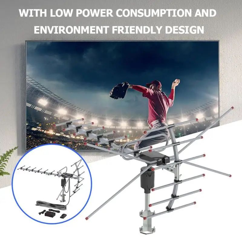 Leadzm TA 001 ТВ антенна вращение на 360 градусов UV VHF 45 230MHz / UHF 470 860MHz 15 22dB наружная