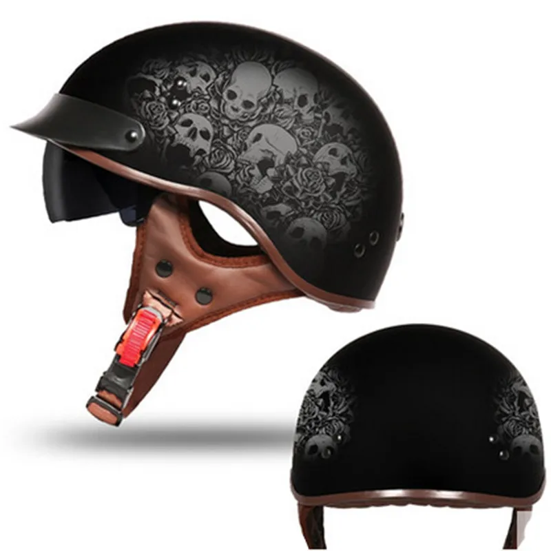 

VCOROS 713 3/4 винтажный мотоциклетный шлем с открытым лицом, мужские скутеры, ретро шлемы для мотоцикл Vespa Caso Moto