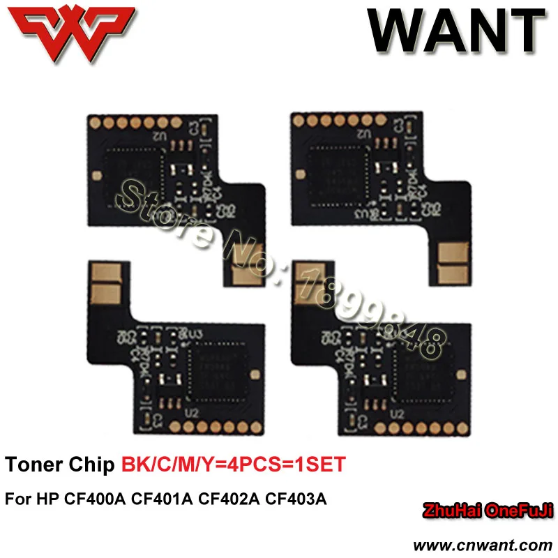 CF400A CF401A CF402A CF403A сброс чипа тонера совместимый с HP 201A чип картриджа M252 M277 cf400a|toner