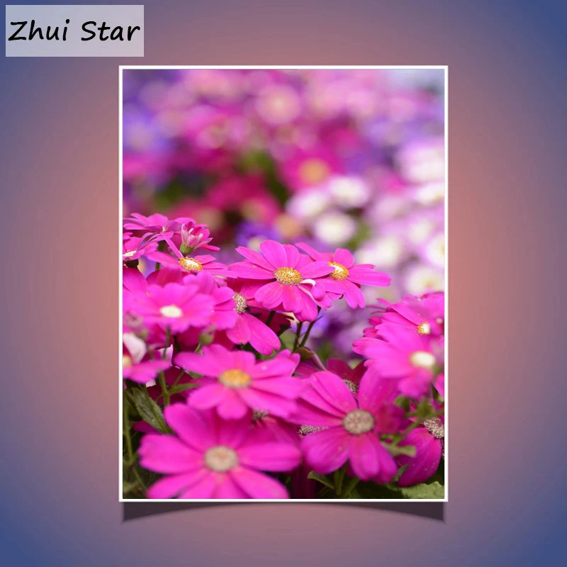 Алмазная 5D Вышивка с фиолетовыми цветами иконы для украшения гостиной алмазная