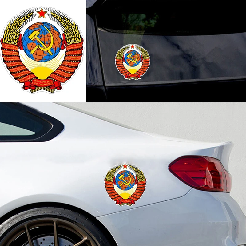 1 шт. автомобильная наклейка с флагом СССР 12 х12 см|Наклейки на автомобиль| |