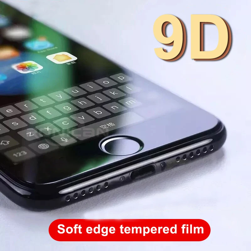 Защитное стекло 9D закаленное с полным покрытием для iPhone 6 6s 7 8 Plus X XR XS Max | Мобильные