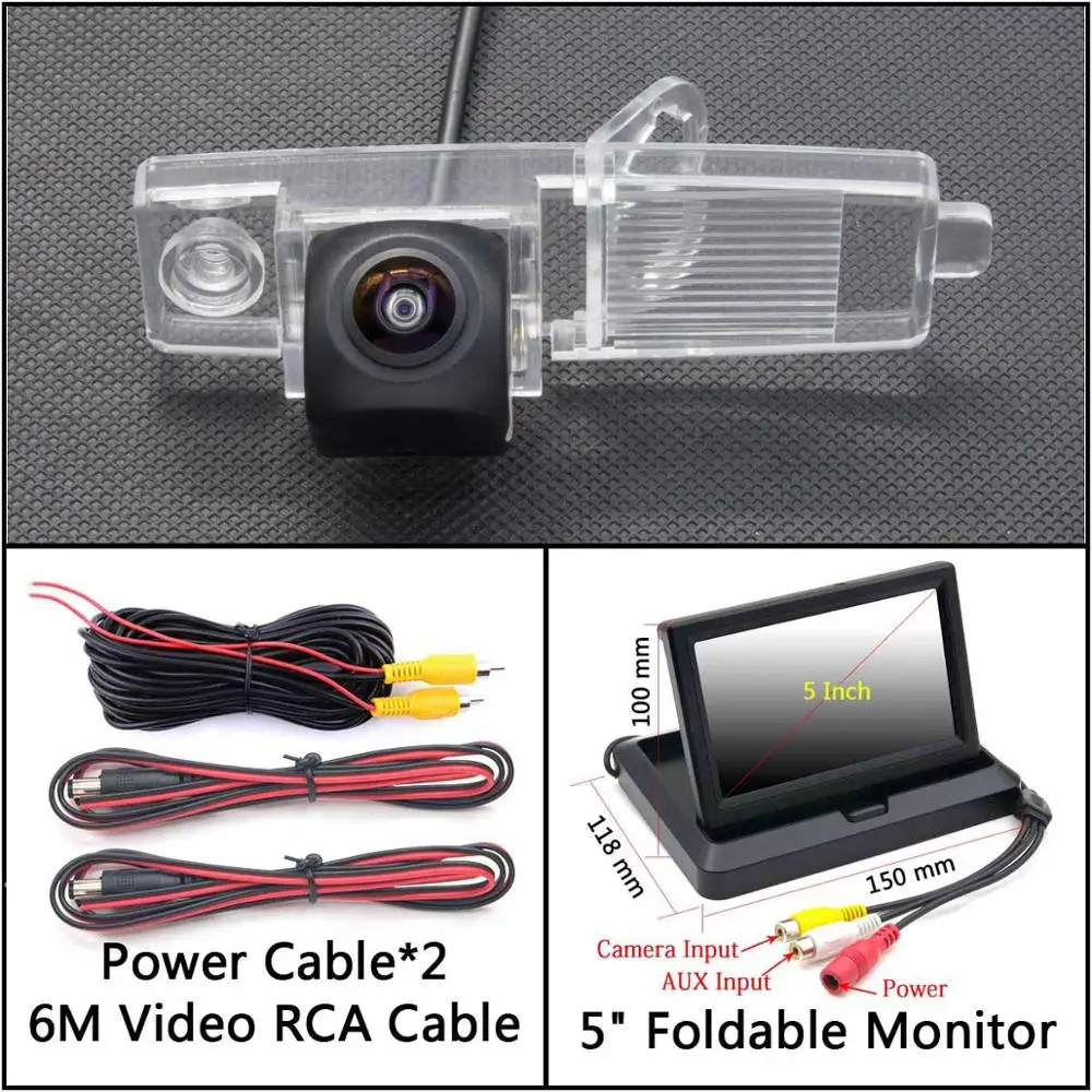 Cam N 5 inch Fold 175 градусов HD камера заднего вида Камера для Toyota Highlander 2003 2004 2005 2006 2007 2008 2009 2010 2011 2012 автомобильный монитор - Название цвета: Cam N 5 inch Fold