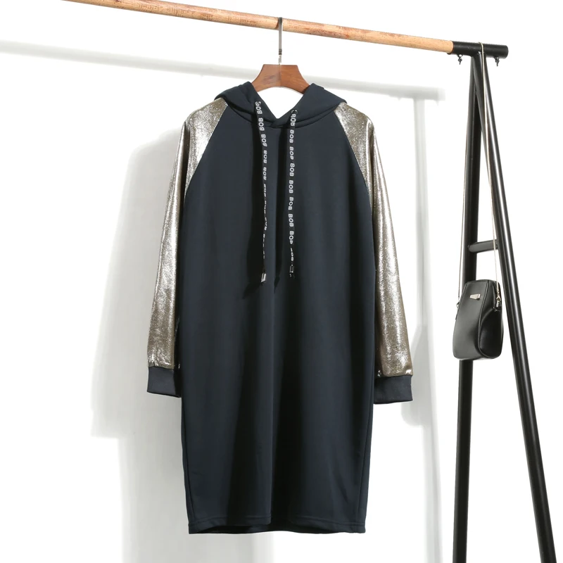 Модные женские туфли Толстовки длинные sweateshirts осень зима свободные casuali