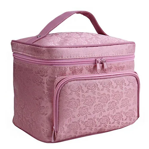 Peony Pink Большая косметическая сумка с цветочным принтом пиона, Женская водонепроницаемая профессиональная косметическая сумка, органайзер для путешествий SZL63 - Цвет: Peony Pink