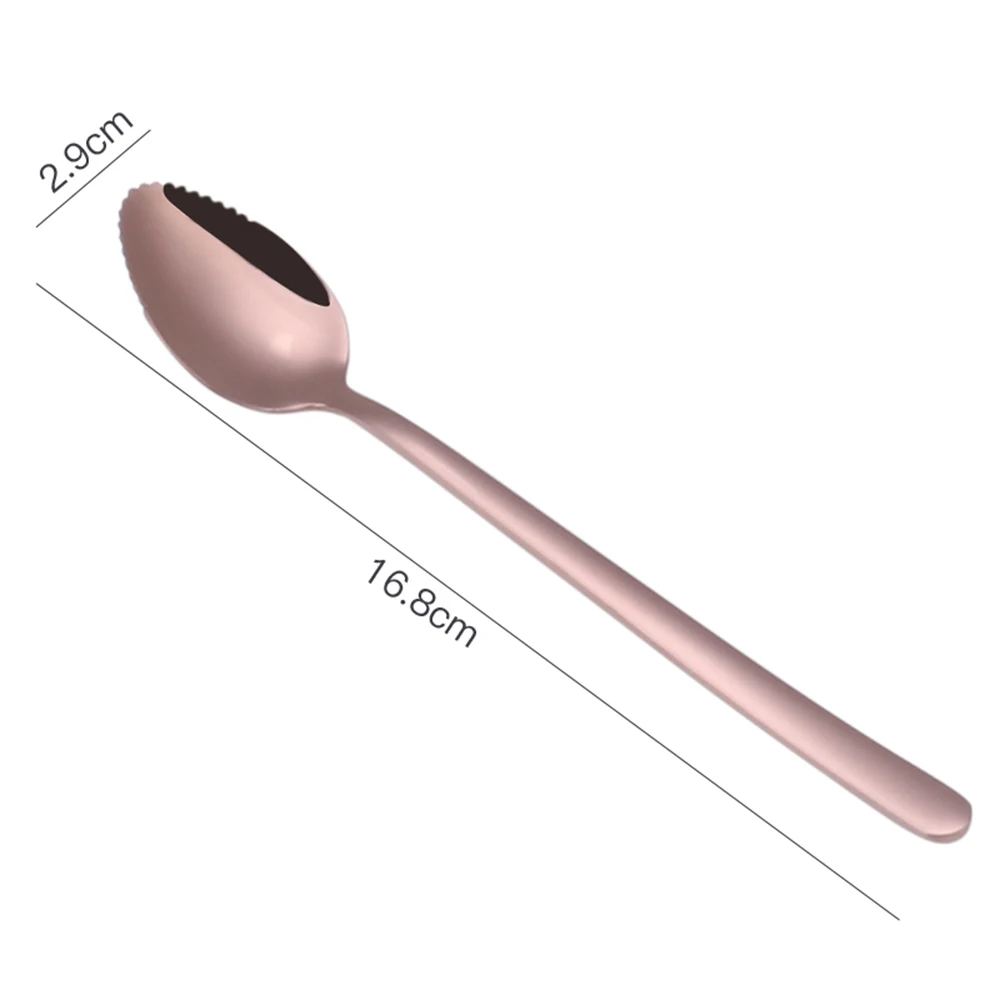 Rose golden 7 цветов ложка из нержавеющей стали с длинной ручкой ложка для мороженого Ложка для чая и кофе домашние кухонные столовые ложки Размер 16,8 см - Цвет: Rose golden