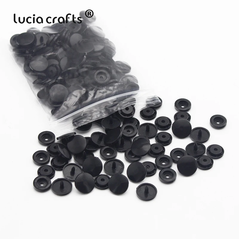 Lucia crafts 100 компл./лот Пластик кнопки папка пряжки ювелирные изделия DIY чехол для
