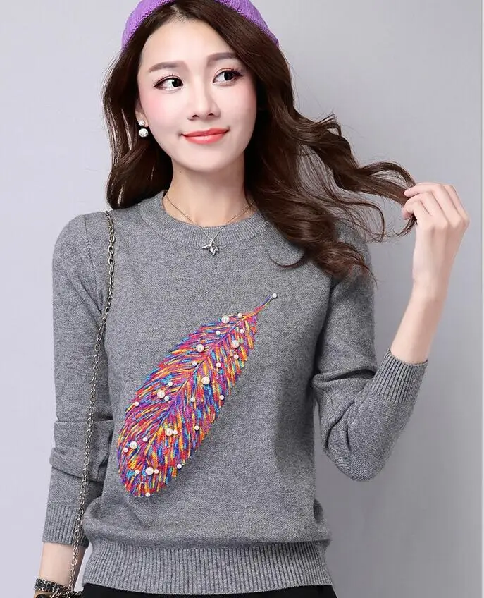 Soft Wool Plus Size Pullover 2015 Autumn Korean Women Casual Lips Fashion Print Sweater Ladies Leisure Tops | Женская одежда
