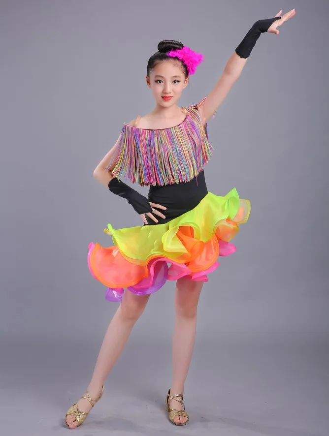 

2020 New Adult/Children Latin Dance Dress Women/Girls Cha Cha/Rumba/Samba/Ballroom Clothing For Dance Roupa Infantil Feminina