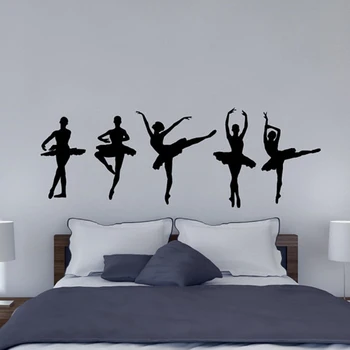 Ballet Ballerina Dancers Wall Decal girls bedroom livingroom nursery wall decal Vinyl Decor Art Sticker Removable Mural L251