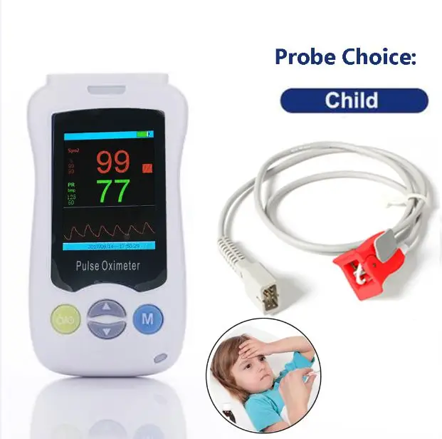 For child Yonker переносной пульсоксиметр для взрослых новорожденных детей медицинский портативный переносной пульсоксиметр - Цвет: For child