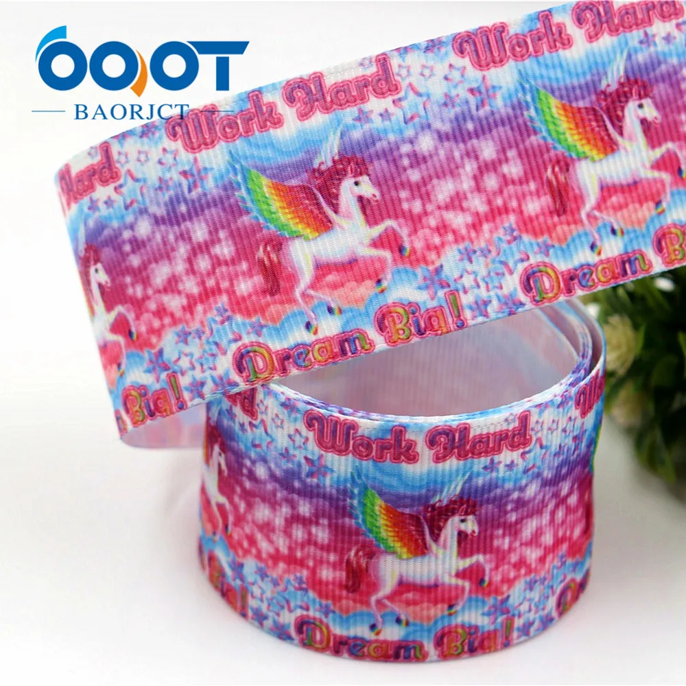 OOOT BAORJCT 1711089 38 мм 10 ярдов Мультяшные ленты термопечать grosgrain Свадебные аксессуары